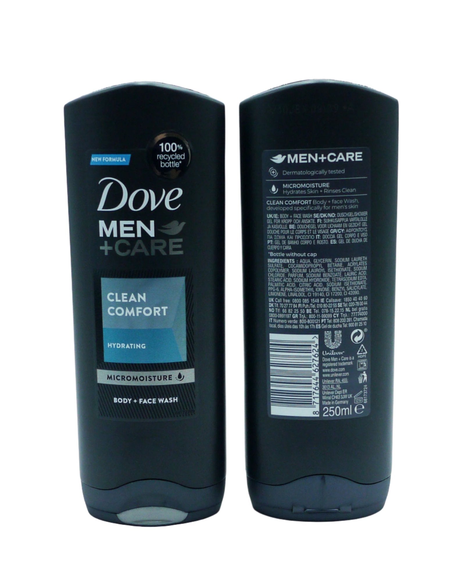 Buy DOVE Men Care Clean Comfort Body + Face Wash 250ml - Premium Quality Toiletries Online - Product Image Buy DOVE Men Care Clean Comfort Body + Face Wash 250ml - Premium Quality Toiletries Online - Product Image
